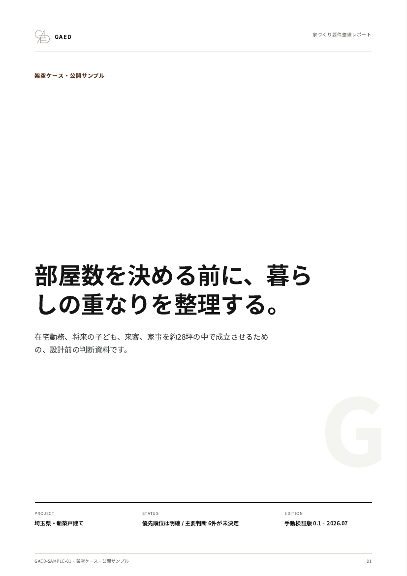 Cover of the GAED Home Project Brief